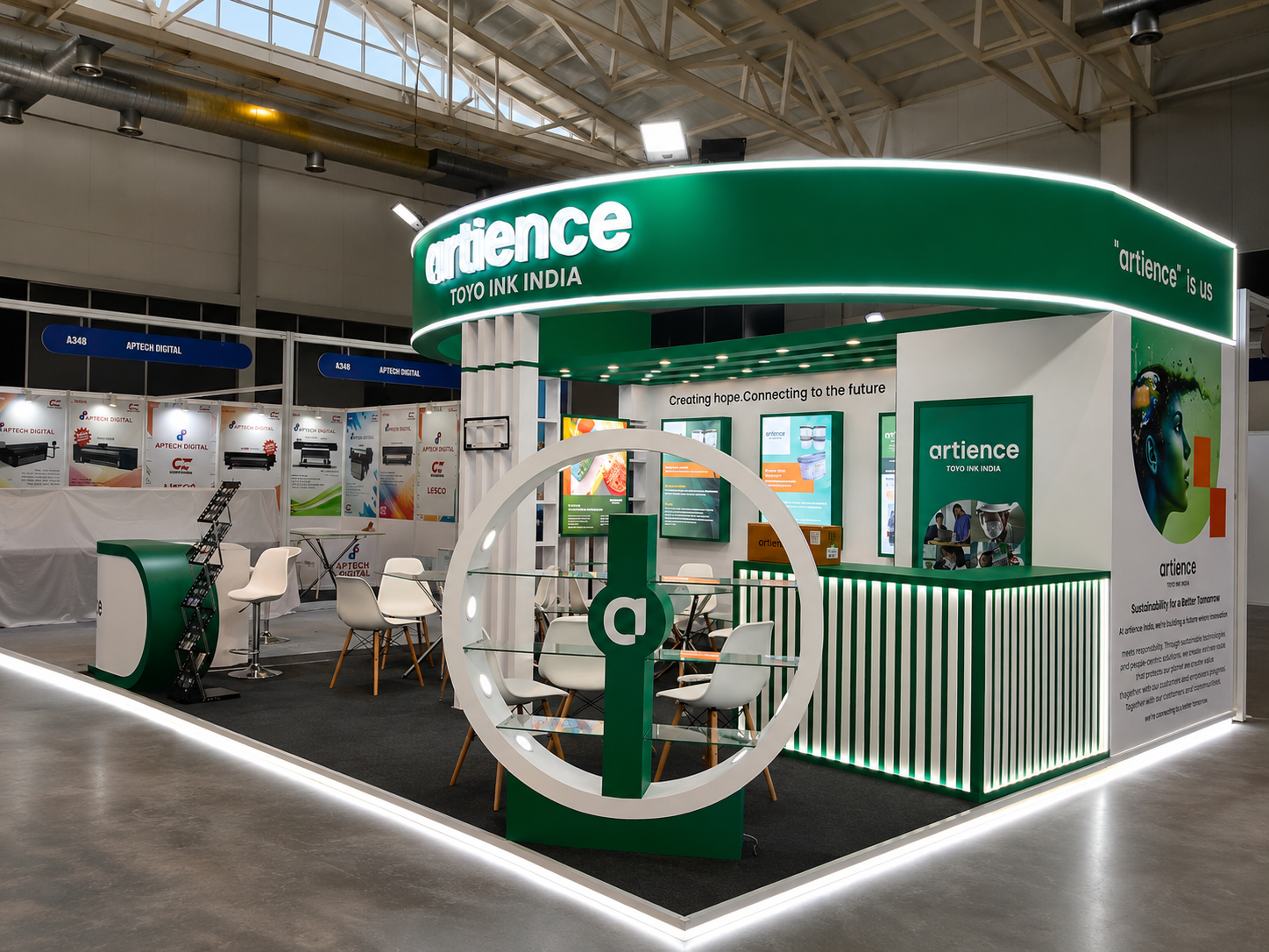 Artience Toyo Ink India exhibition stall