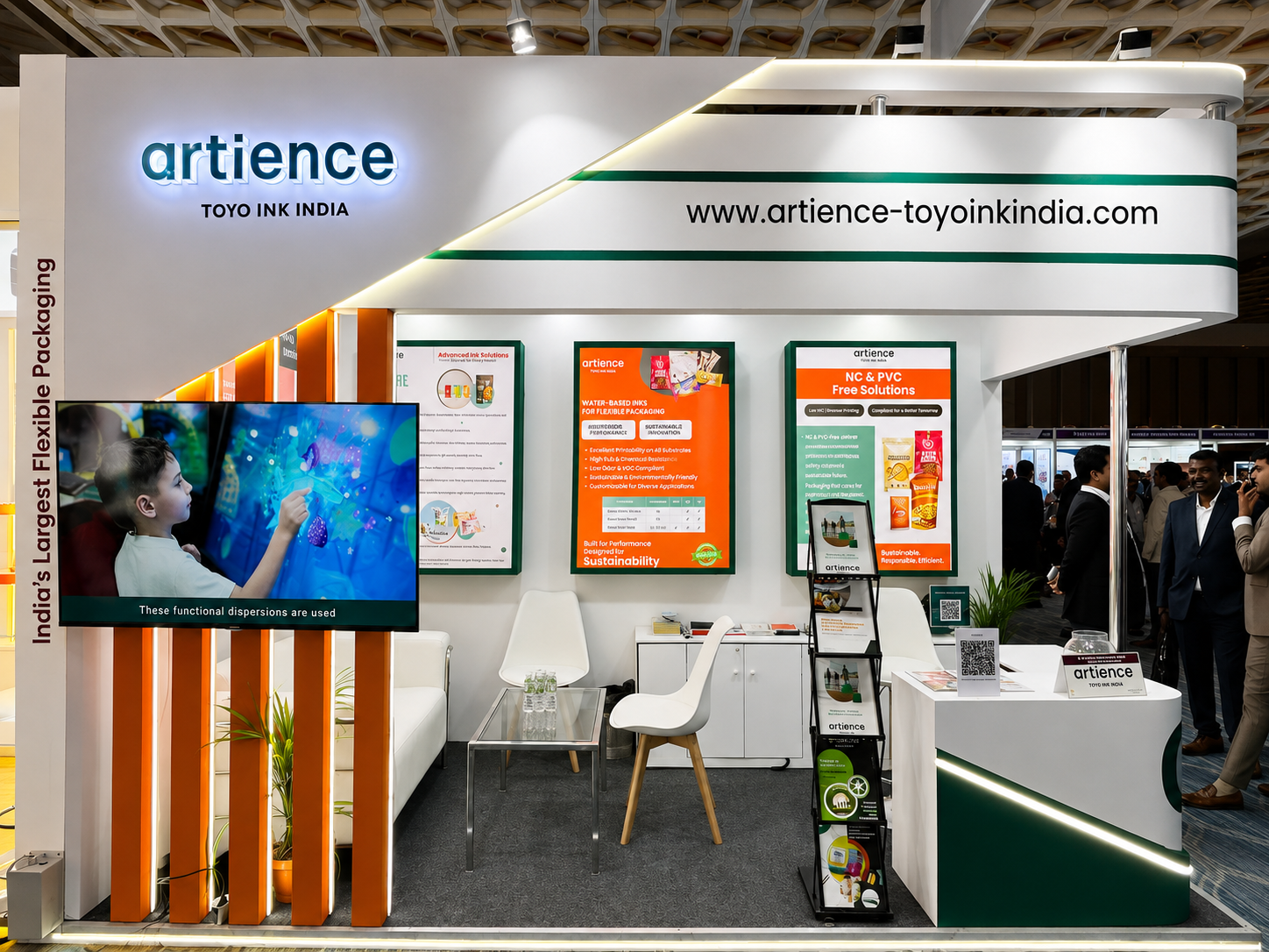 Toyo Ink India Private Limited exhibition stall designed and built by Bizcartel India