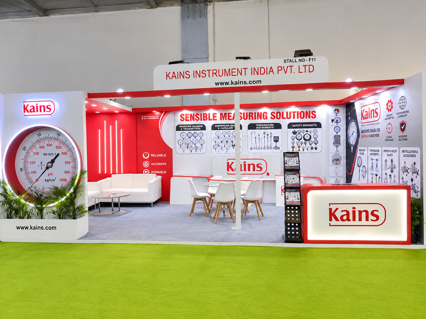 Kains Instrument India exhibition stall designed and built by Bizcartel India